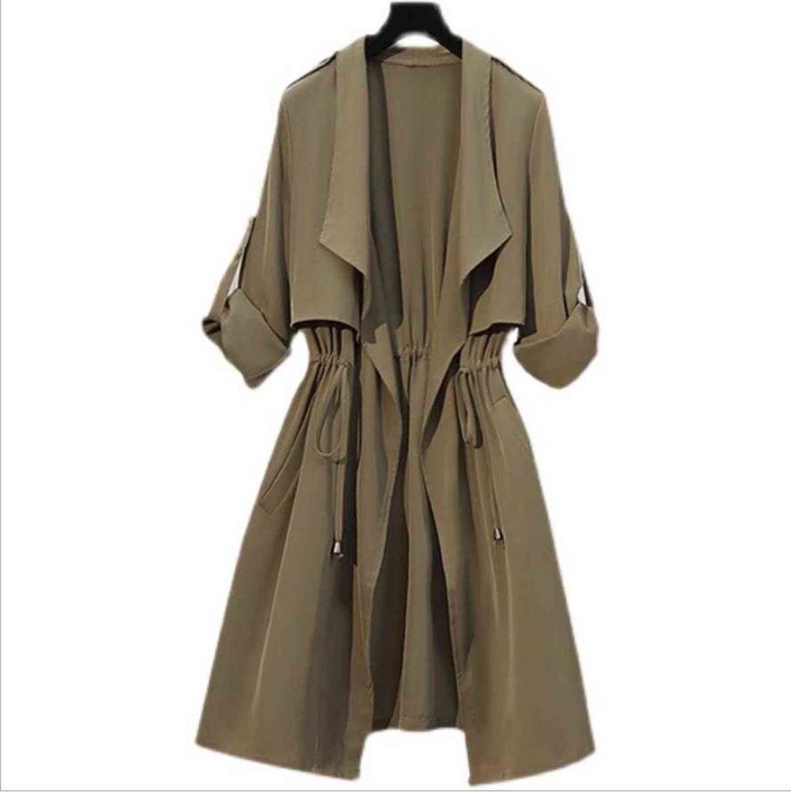 Autumn Winter Blazer Suit Female Casual Double Breasted Pocket Women Long Jackets Elegant Sleeve for office 211122