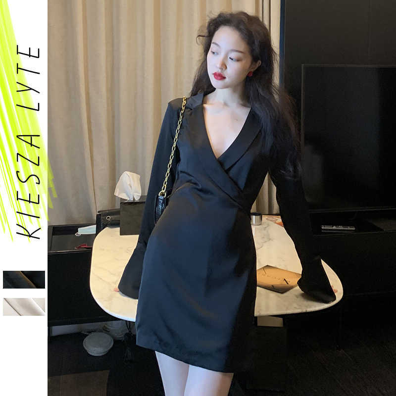 French Vintage Dress Fall Autumn Sexy Wrap Lace Up V Neck Slim Bodycon Black Long Sleeve Office Ladies Mini Dresses 210608
French Vintage Dress Fall Autumn Sexy Wrap Lace Up V Neck Slim Bodycon Black Long Sleeve Office Ladies Mini Dresses 210608