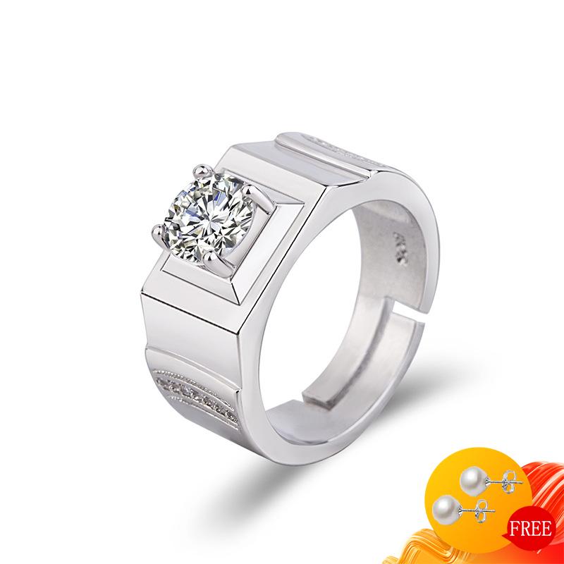 Cluster Rings Fashion 925 Silver Jewelry Ring For Men Inlaid Zircon Gemstone Open Finger Accessories Male Wedding Engagement Party
Cluster Rings Fashion 925 Silver Jewelry Ring For Men Inlaid Zircon Gemstone Open Finger Accessories Male Wedding Engagement Party