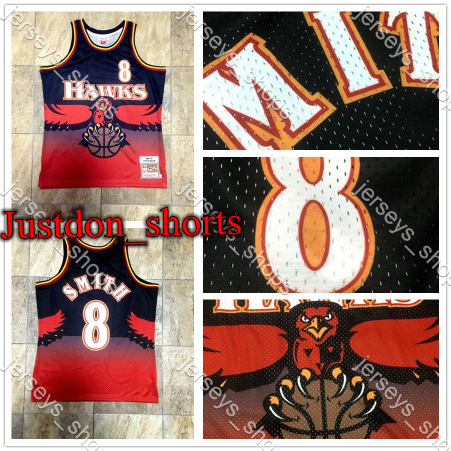 Men Throwback Atlanta Hawks Jerseys Red Smith 8 Mitchell & Ness 1996/97 Stitched Hardwoods Classics Basketball Jerseys camisetas, Black;red
Men Throwback Atlanta Hawks Jerseys Red Smith 8 Mitchell & Ness 1996/97 Stitched Hardwoods Classics Basketball Jerseys camisetas, Black;red