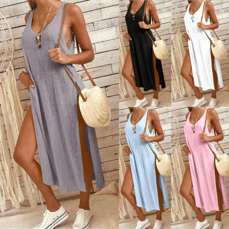 Casual Dresses Plus Size Women' Dress Fashion Sexy Cotton Summer Sleeveless Long Losse, Sky blue
Casual Dresses Plus Size Women' Dress Fashion Sexy Cotton Summer Sleeveless Long Losse, Sky blue
