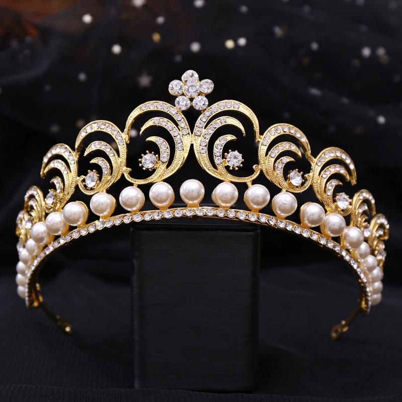 Hair Clips & Barrettes Fashion Luxury Queen Princess Rhinestone Crystal Crown Bride Tiara Wedding Korean Pearl Headpiece Jewelry Accessories, Golden;silver
Hair Clips & Barrettes Fashion Luxury Queen Princess Rhinestone Crystal Crown Bride Tiara Wedding Korean Pearl Headpiece Jewelry Accessories, Golden;silver