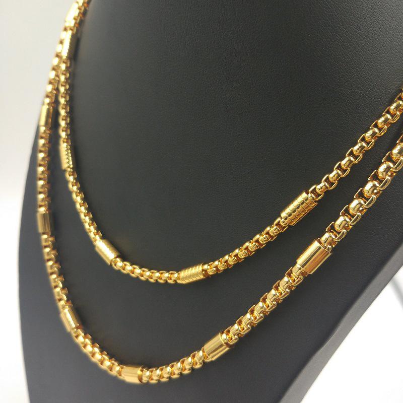 Chains Gold Necklace Men Stainless Steel Choker Women Hip Hop Chain Necklaces Male Accessories Fashion Wholesale On The Neck, Silver
Chains Gold Necklace Men Stainless Steel Choker Women Hip Hop Chain Necklaces Male Accessories Fashion Wholesale On The Neck, Silver