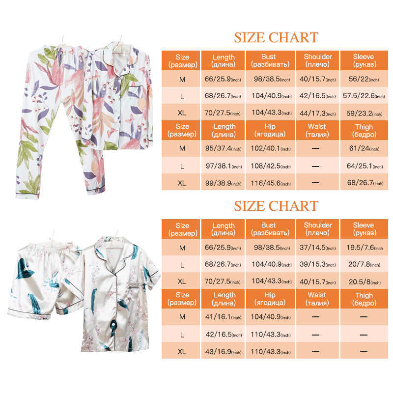 Spring Autumn Women's pajamas 100%Viscose long sleeves trousersset woman 2 pieces Sleepwear women's Floral Printed 210928