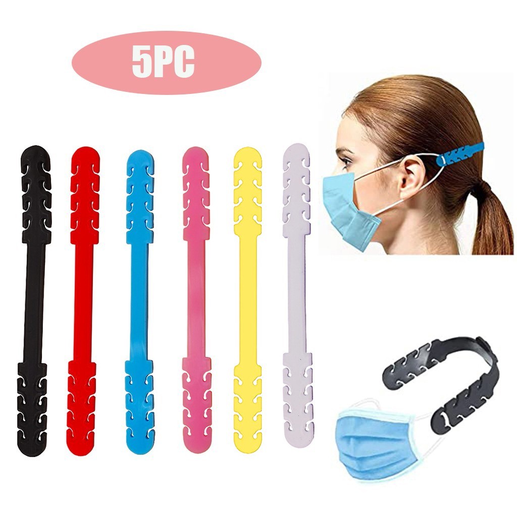Adult 5/10 dirt bun mascarillas and anti-slip mask holder silicone adjustable hook strap earguard belt