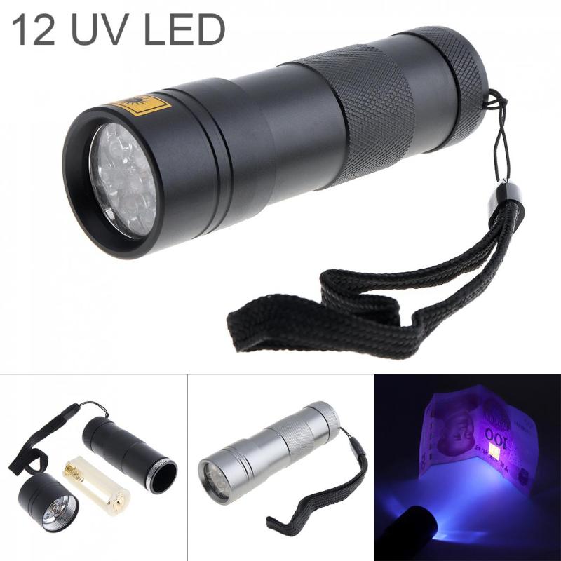 Aluminum Alloy 395nm 12 LED UV Support 3 X Batteries For Fluorescent Agent Detection / Money Detector Flashlights Torches
Aluminum Alloy 395nm 12 LED UV Support 3 X Batteries For Fluorescent Agent Detection / Money Detector Flashlights Torches