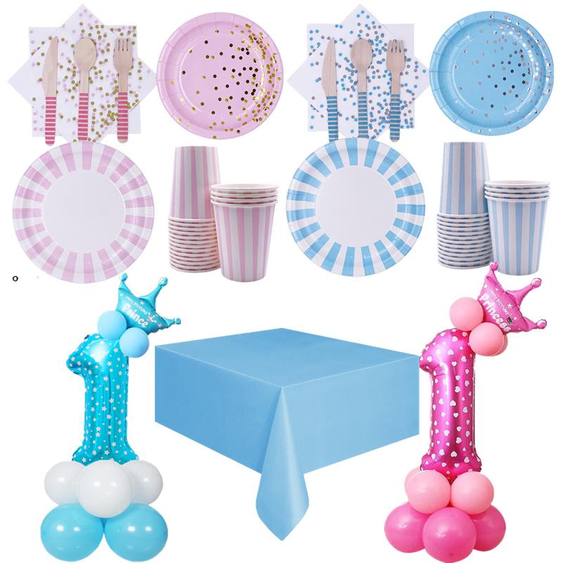 Baby Shower Party Blue Pink Tableware Birthday Plate Cup Napkin One Year First Table Decoration Disposable Dinnerware
Baby Shower Party Blue Pink Tableware Birthday Plate Cup Napkin One Year First Table Decoration Disposable Dinnerware