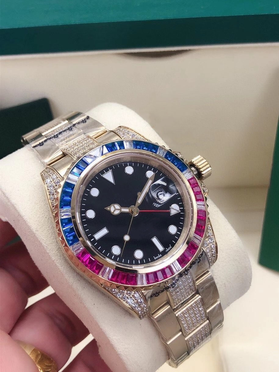Topest Quality Mens Watches Ceramic Bezel Men's Stainless Steel Strap Automatic Mechanical Wristwatches Diamond Iced Out Bracelet Man Male Wristwatch All Can Work
Topest Quality Mens Watches Ceramic Bezel Men's Stainless Steel Strap Automatic Mechanical Wristwatches Diamond Iced Out Bracelet Man Male Wristwatch All Can Work