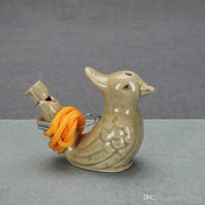 Creativity Bird Novelty Items Shape Whistle Children Ceramic Water Ocarina Song Chirps Bathtime Kids Toys Gift