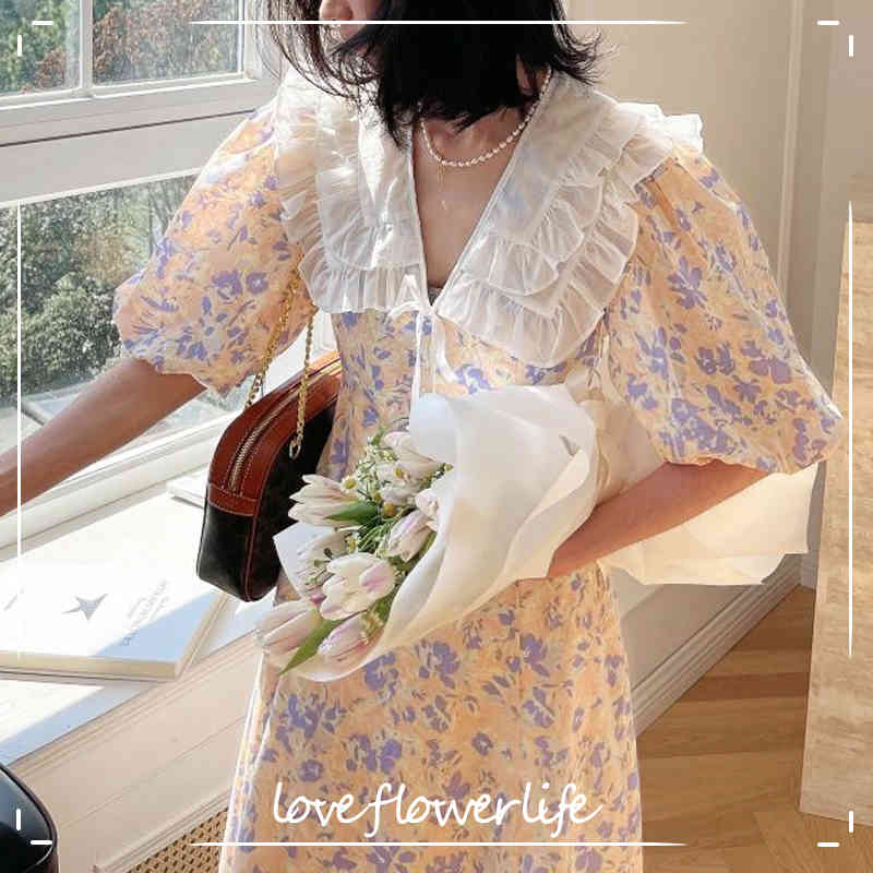 Chic Bandage Design Vintage Midi Dresses Women Casual Floral Dresses Evening Dress Korean Summer Office Ladies 210521, Yellow
Chic Bandage Design Vintage Midi Dresses Women Casual Floral Dresses Evening Dress Korean Summer Office Ladies 210521, Yellow