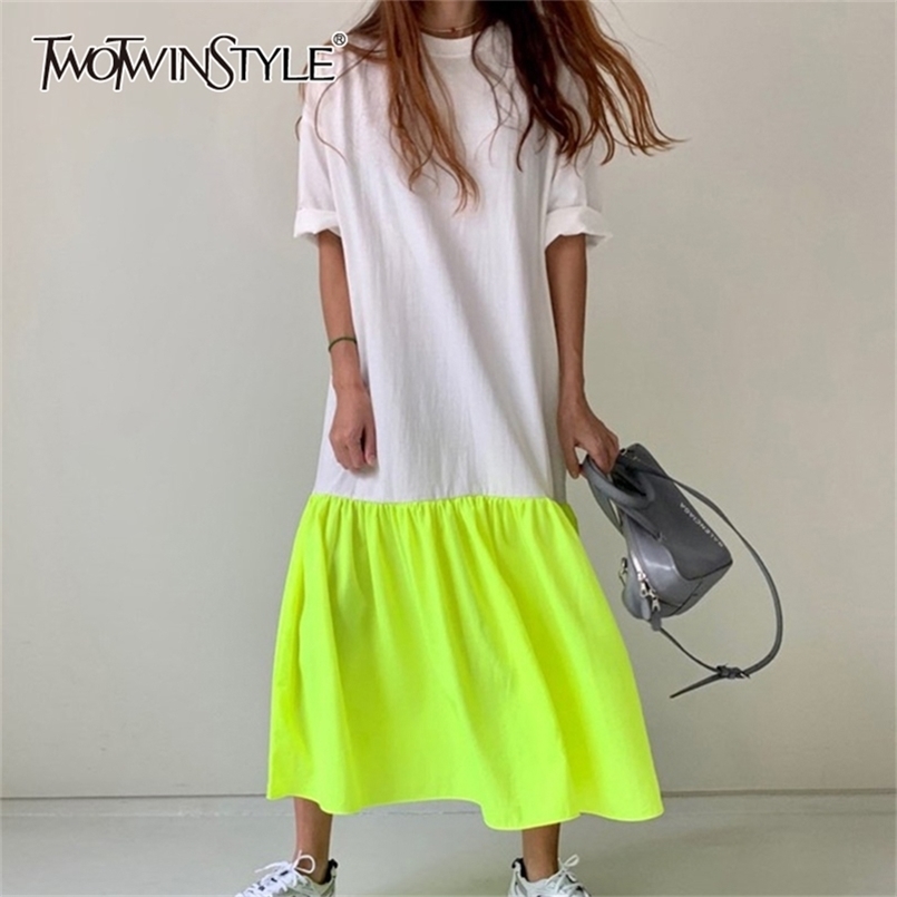 Elegant Patchwork Hit Color Dress Women O Neck Half Sleeve Oversize Casual Midi Dresses Female Summer Clothes 210520, Pink
Elegant Patchwork Hit Color Dress Women O Neck Half Sleeve Oversize Casual Midi Dresses Female Summer Clothes 210520, Pink