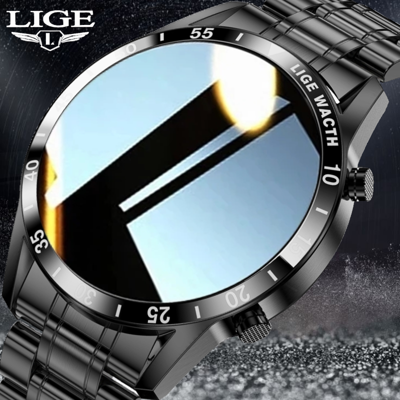 LIGE 2021 New Full Touch Screen Smart Watch Sports Bluetooth Call Mens Watch Heart Rate Message Remind Business Smartwatch Meng, Black
LIGE 2021 New Full Touch Screen Smart Watch Sports Bluetooth Call Mens Watch Heart Rate Message Remind Business Smartwatch Meng, Black