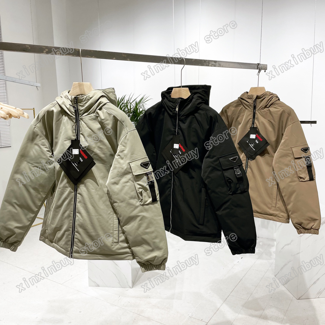21ss men designers Jackets Down Parkas Hooded Metal triangle label clothes mens Coats Outerwear Clothing Green Khaki black M-3XL
21ss men designers Jackets Down Parkas Hooded Metal triangle label clothes mens Coats Outerwear Clothing Green Khaki black M-3XL