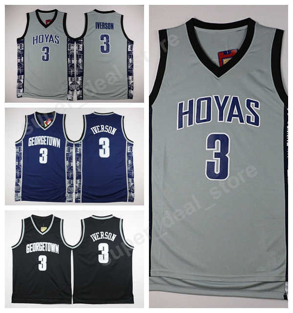 Georgetown Hoyas College Jerseys Black Blue Gray Stitched Basketball 3 Allen Iverson Jersey Men Sport Wholesales Lowest Price, 3 black
Georgetown Hoyas College Jerseys Black Blue Gray Stitched Basketball 3 Allen Iverson Jersey Men Sport Wholesales Lowest Price, 3 black