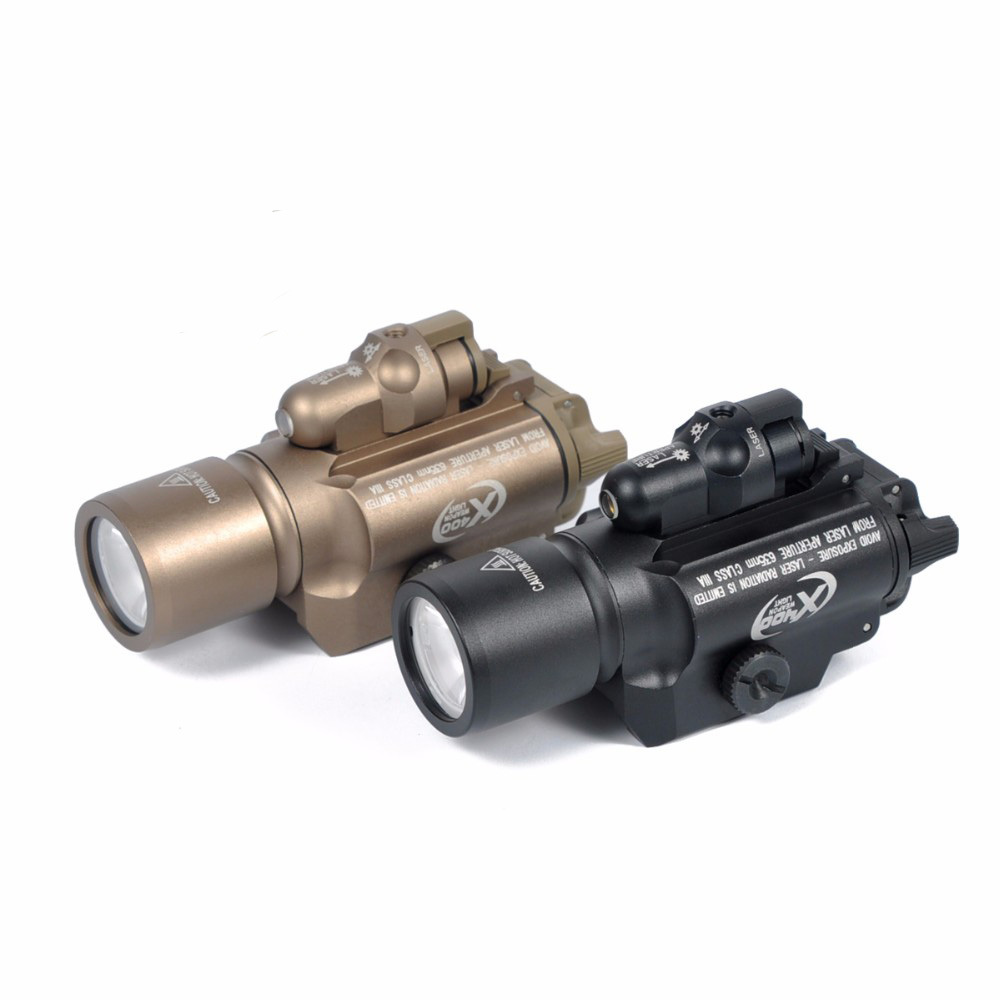 Tactical SF X400 Tactical Flashlight Led Light Waterproof with Red Laser Fit 20mm Picatinny Rail
Tactical SF X400 Tactical Flashlight Led Light Waterproof with Red Laser Fit 20mm Picatinny Rail