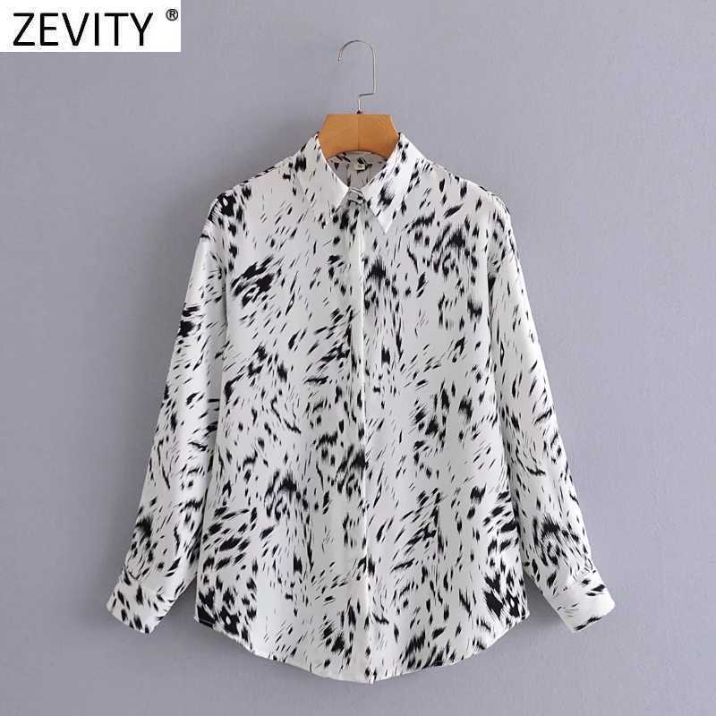 Zevity Women Vintage Animal Pattern Print Casual Smock Blouse Office Lady Breasted Business Shirt Chic Chiffon Blusa Tops LS9048 210603, As pic ls9048aazz 
Zevity Women Vintage Animal Pattern Print Casual Smock Blouse Office Lady Breasted Business Shirt Chic Chiffon Blusa Tops LS9048 210603, As pic ls9048aazz