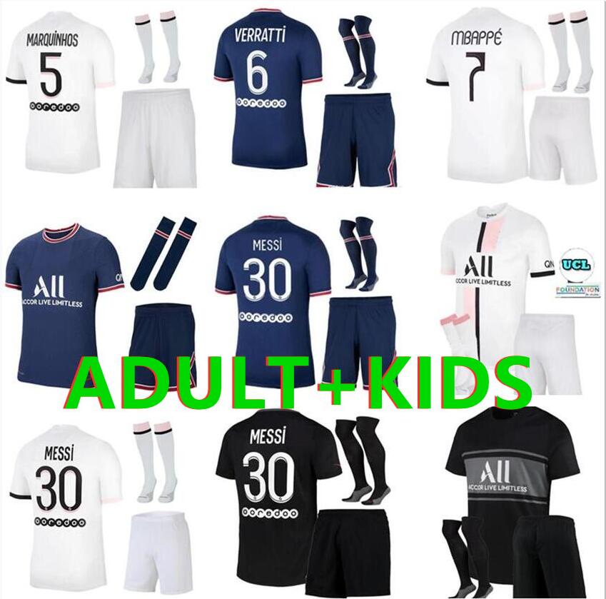 Adult + Kids kit with socks Paris #30 MESSI Soccer Jerseys 2021 2022 MBAPPE SERGIO RAMOS child suit football Shirts 21 22 DI MARIA VERRATTI, Black;yellow
Adult + Kids kit with socks Paris #30 MESSI Soccer Jerseys 2021 2022 MBAPPE SERGIO RAMOS child suit football Shirts 21 22 DI MARIA VERRATTI, Black;yellow