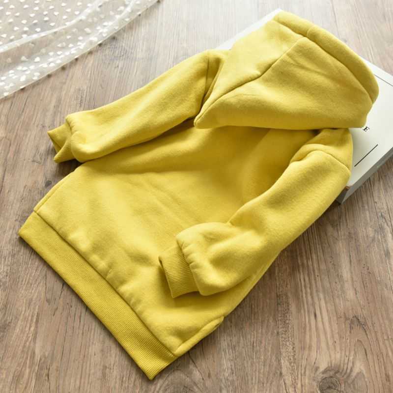 Girl Kids Sweatshirt 2-10Y Baby Girls Casual Long Sleeve Soild Thicken Pullover Tops Medium Style 210529