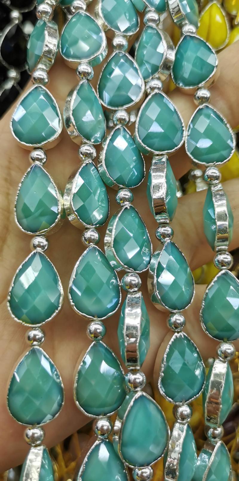 Earrings & Necklace Batch 13x18mm Opalite Bezeled Brass Faceted Pear Teardrop Crystal Glass Charm Space Bead Pendants -earrings 10pcs, As pic
Earrings & Necklace Batch 13x18mm Opalite Bezeled Brass Faceted Pear Teardrop Crystal Glass Charm Space Bead Pendants -earrings 10pcs, As pic