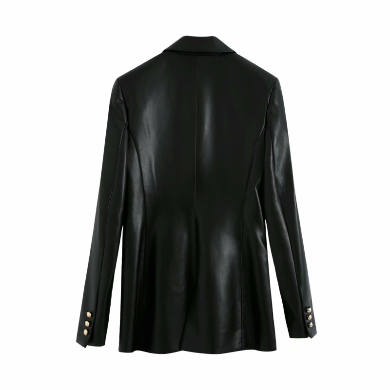 PU Leather Jackets Autumn Fashion Buttonfly Ladies Coats Moto Style Female Jacket Girls Chic Coat 210430