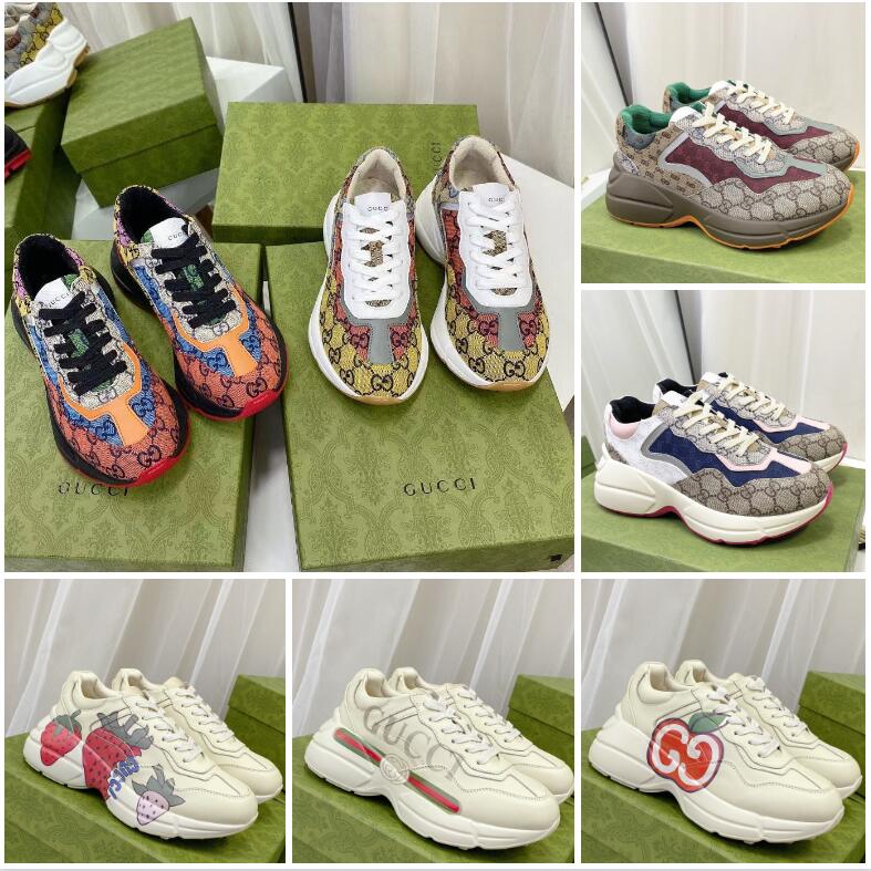 GUCCI 2021 Designer Rhyton Sneakers Beige Men Trainers Vintage Luxury Chaussures Ladies Shoes Designer Sneakers with box size 35-46, Color 3
GUCCI 2021 Designer Rhyton Sneakers Beige Men Trainers Vintage Luxury Chaussures Ladies Shoes Designer Sneakers with box size 35-46, Color 3