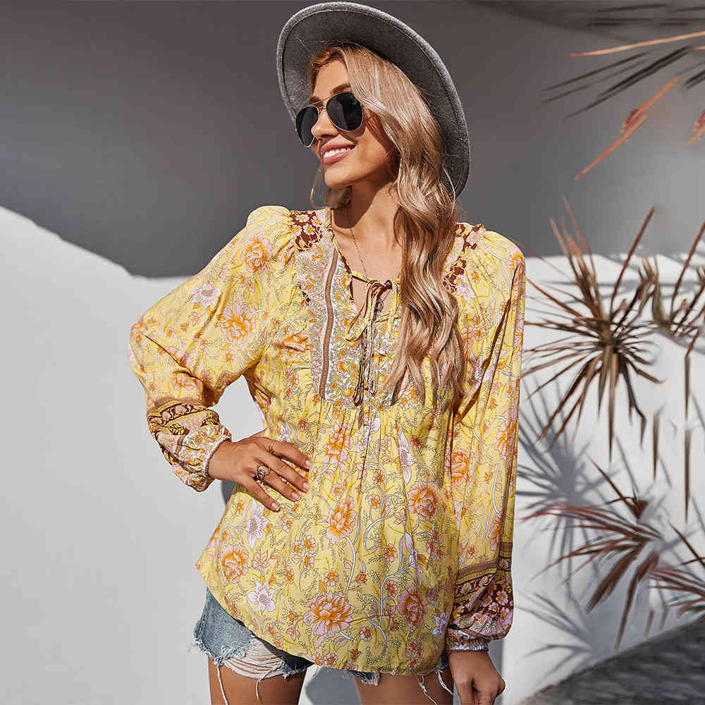 women printed blouse 80%Viscose spring summer Loose Print Women' Blouse high quality bohe style long sleeve shirts 210524, Sky blue
women printed blouse 80%Viscose spring summer Loose Print Women' Blouse high quality bohe style long sleeve shirts 210524, Sky blue