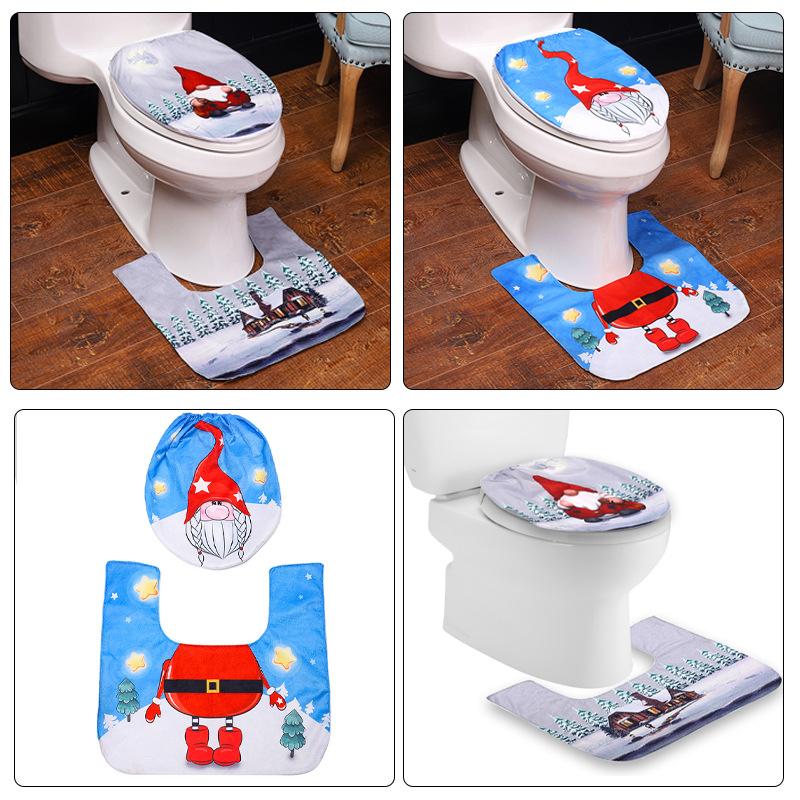 3pcs/Set Christmas Toilet Seat Cover Santa Claus Bathroom Mat Xmas Decor Rug Home Decoration Covers
3pcs/Set Christmas Toilet Seat Cover Santa Claus Bathroom Mat Xmas Decor Rug Home Decoration Covers