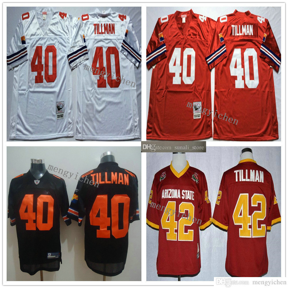 NCAA Men Football 40 Pat Tillman Jerseys Vintage Home Red White Away 42 College Embroidery Top Quality, Black;red
NCAA Men Football 40 Pat Tillman Jerseys Vintage Home Red White Away 42 College Embroidery Top Quality, Black;red