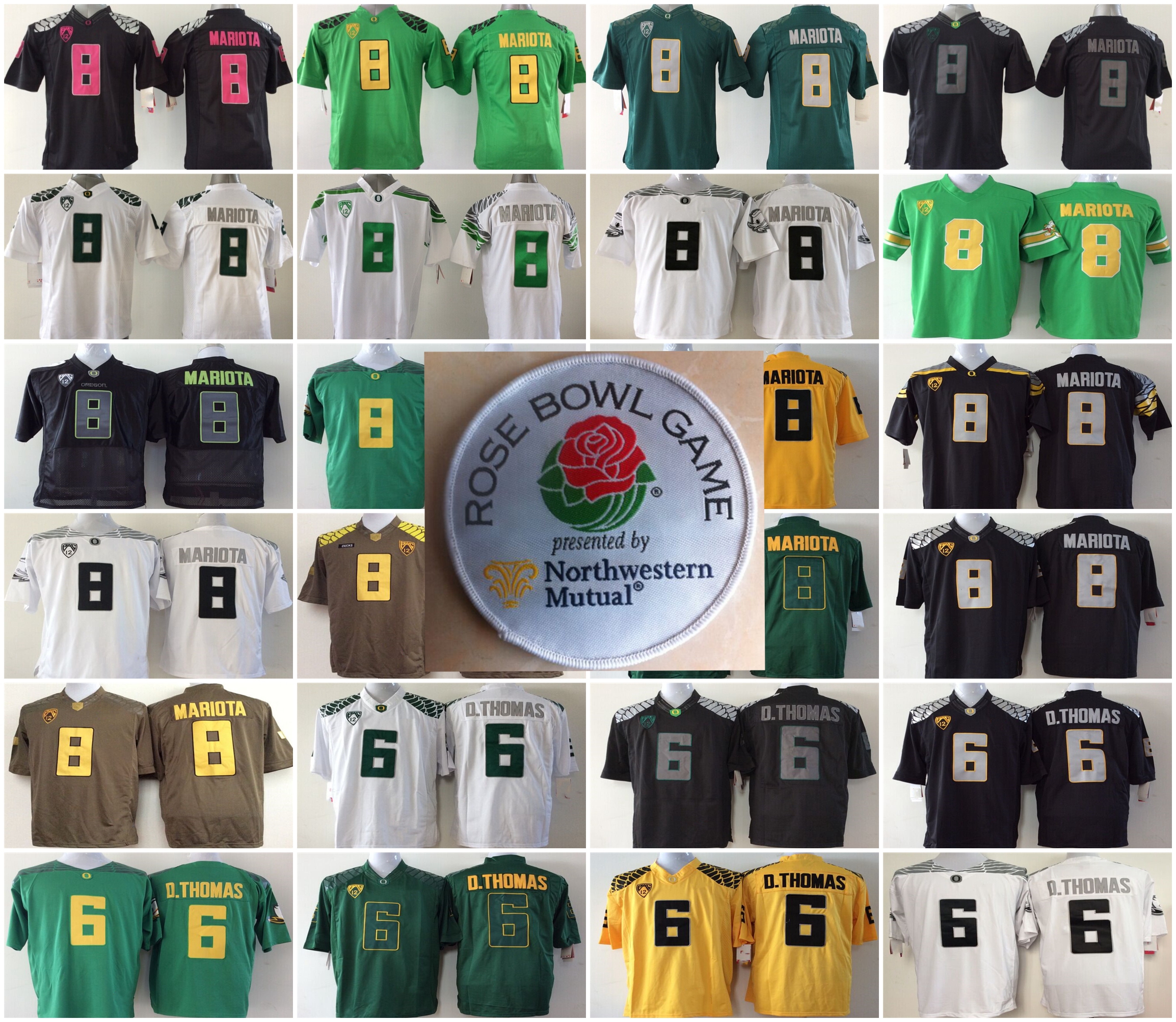 2021 NCAA America Football Jersey Oregon Ducks Jerseys 8 Marcus Mariota 6 De'Anthony Thomas White Black Green Brown Yellow Color Stitched Size S-XXXL, As photo
2021 NCAA America Football Jersey Oregon Ducks Jerseys 8 Marcus Mariota 6 De'Anthony Thomas White Black Green Brown Yellow Color Stitched Size S-XXXL, As photo