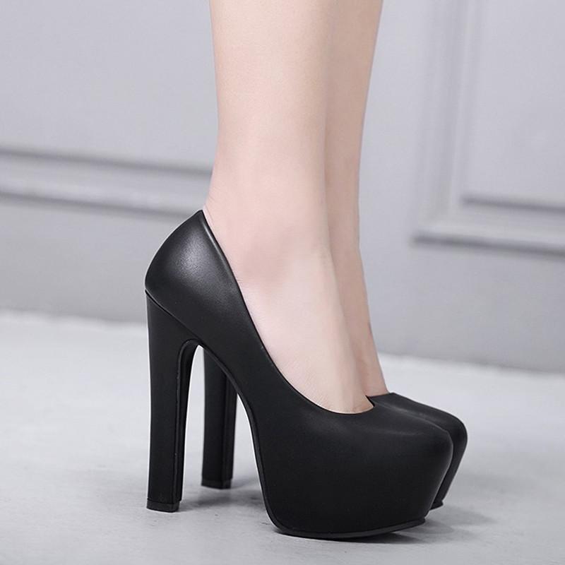 14cm Super High Heel Night Market Thick Waterproof Platform Versatile Sexy Nightclub Round Head Single Shoes Woman Dress, Black
14cm Super High Heel Night Market Thick Waterproof Platform Versatile Sexy Nightclub Round Head Single Shoes Woman Dress, Black