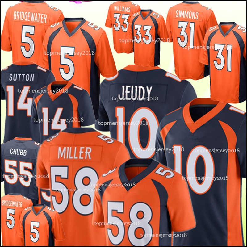 58 Von Miller Jersey 10 Jerry Jeudy 5 Teddy Bridgewater Football Jerseys 14 Courtland Sutton Justin Simmons John Elway Bradley Chubb Javonte Williams Steve Atwater, Men {s-xxxl} yema
58 Von Miller Jersey 10 Jerry Jeudy 5 Teddy Bridgewater Football Jerseys 14 Courtland Sutton Justin Simmons John Elway Bradley Chubb Javonte Williams Steve Atwater, Men {s-xxxl} yema