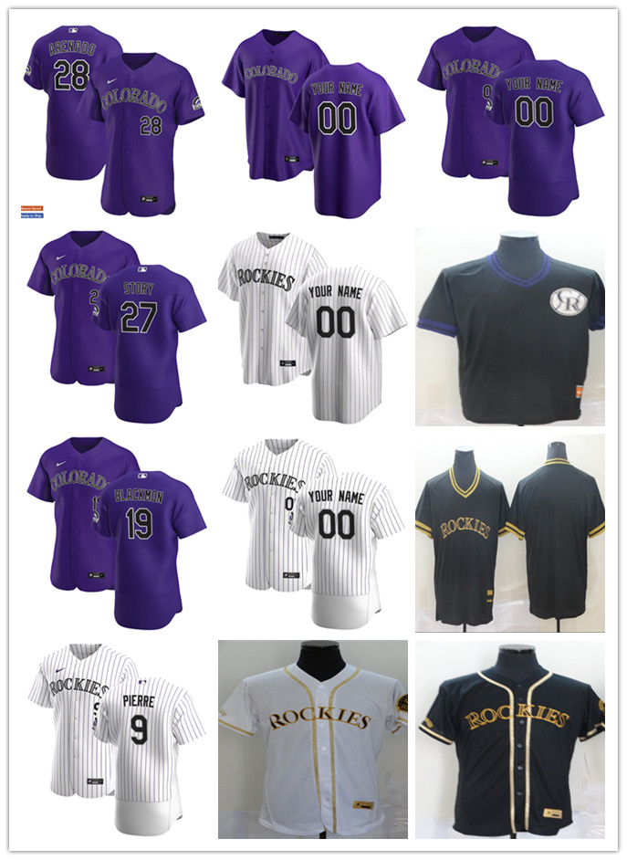 2021Men Women Youth 9 Juan Pierre 27 Trevor Story 19 Charlie Blackmon 28 Nolan Arenado Custom Baseball Jersey Blank white purple, Colour
2021Men Women Youth 9 Juan Pierre 27 Trevor Story 19 Charlie Blackmon 28 Nolan Arenado Custom Baseball Jersey Blank white purple, Colour