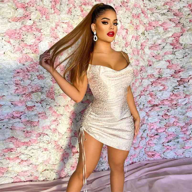 Cheetah Leopard Print Sexy Bandage Sundress Women Ruched Drawstring Night Club Dresses Vintage Spaghetti Strap Mini Vestido 210508, White
Cheetah Leopard Print Sexy Bandage Sundress Women Ruched Drawstring Night Club Dresses Vintage Spaghetti Strap Mini Vestido 210508, White