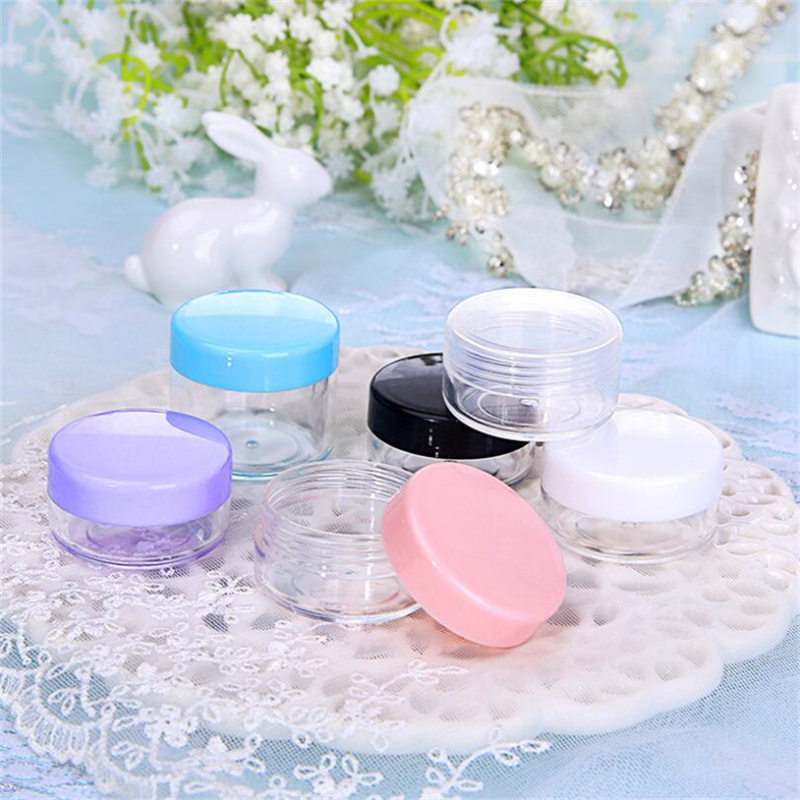 10g 15g 20g Empty Container Bottles Clear Plastic Jar Pot Eyeshadow Makeup Face Cream Lotion Cosmetic Refillable Bottle