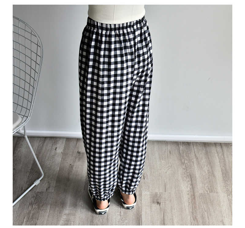 Qooth Summer Ankle-length Lantern Floral Casual Pant's All Match Ice-cold Feeling Soft Fashion One Size QT760 210609