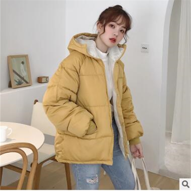 winter coat women Cotton padded parka Jacket casual green Hooded jacket ovseszie Warm Winter 210521