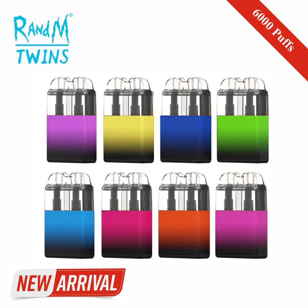Original Fumot RandM Disposable E cigarette Vape Pen R&M Twins 2 in 1 6000puffs mesh coil Switch Device 550mAh Type C rechargeable Battery 7+7ml Pod Cartridge E-cigs
Original Fumot RandM Disposable E cigarette Vape Pen R&M Twins 2 in 1 6000puffs mesh coil Switch Device 550mAh Type C rechargeable Battery 7+7ml Pod Cartridge E-cigs