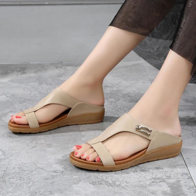 Arrivals Slippers Women Summer Wedge Sandals Woman Flip Flops Shoes Ladies Low Heel Platform Slides