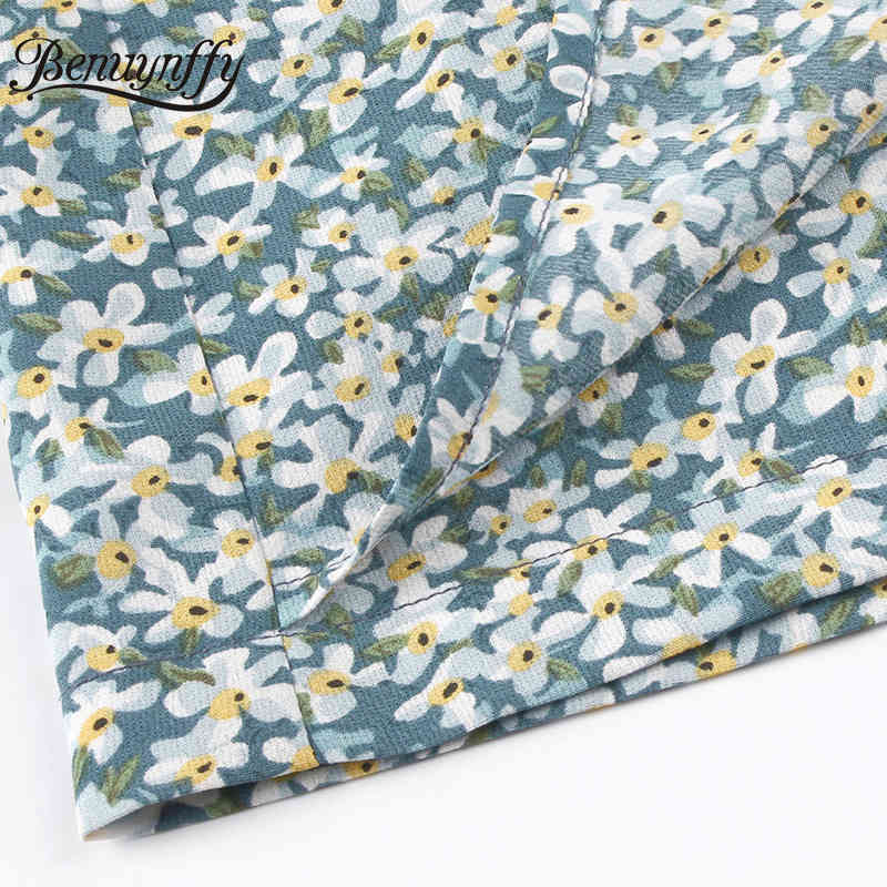 Bow Tie Floral Print Wide Leg Pants Women Summer Trousers Boho Holiday Casual High Elastic Waist Ladies Belt 210510