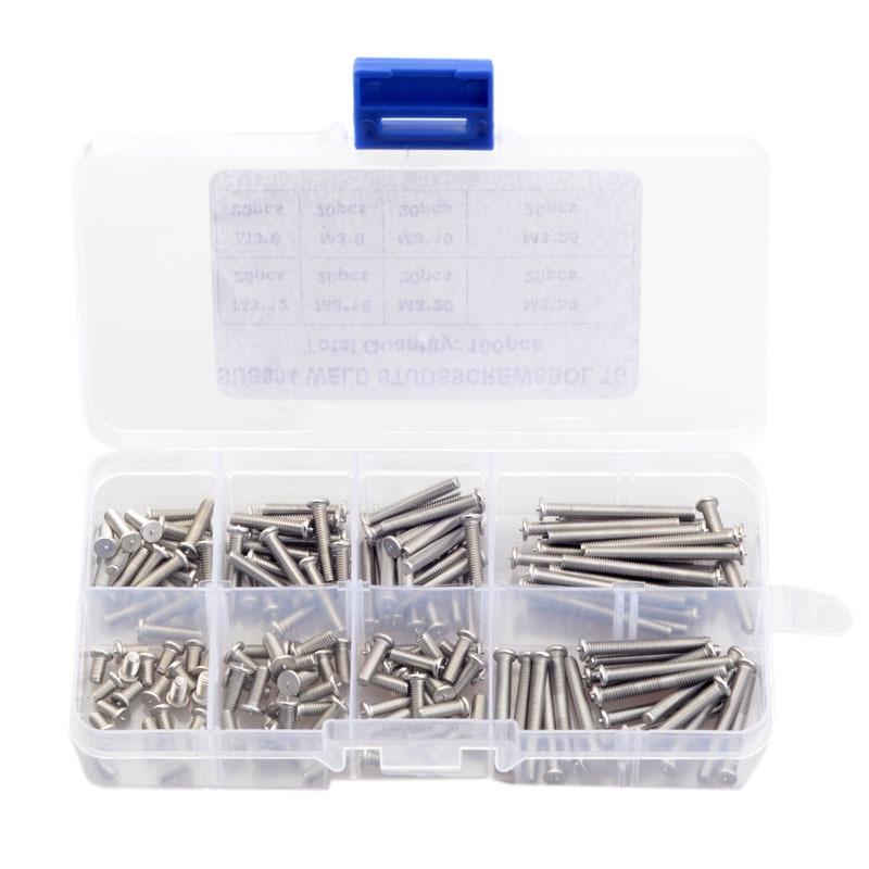 160Pcs M3 Weld Threaded Studs For Capacitor Discharge Welding Spot Screws Nails Stainless Steel Stud
160Pcs M3 Weld Threaded Studs For Capacitor Discharge Welding Spot Screws Nails Stainless Steel Stud