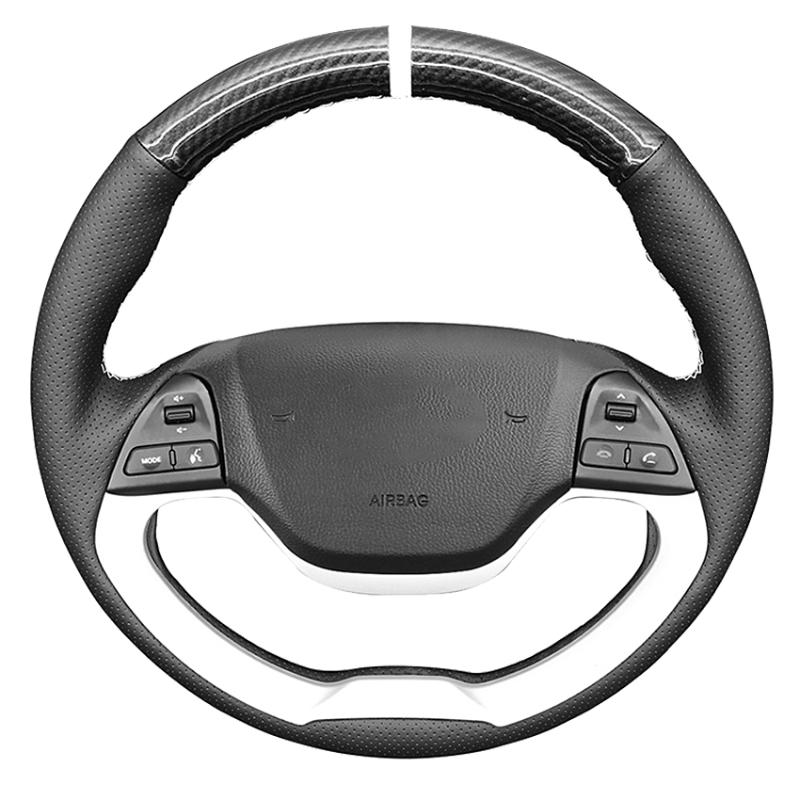 Steering Wheel Covers Black Carbon Fiber Leather Hand-stitched Car Cover For Kia Morning 2011-2021 Picanto 2012- 2021
Steering Wheel Covers Black Carbon Fiber Leather Hand-stitched Car Cover For Kia Morning 2011-2021 Picanto 2012- 2021