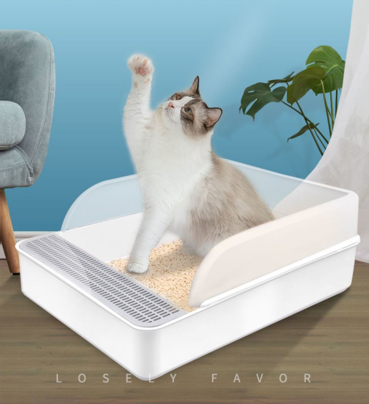 Puppy Cat Indoor Home Plastic Sandbox With Scoop Cat Litter Box Cat Dog Tray Pet Dog Toilet Bedpan Teddy Anti-Splash Toilette