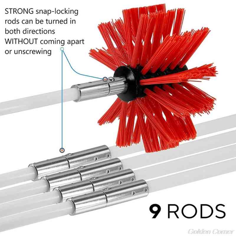 Bendable Cleaning Brush Set for Chimney Fireplace Pipe Stove Range Hood Sweeping Brushes Tool Kit N19 20 Dropshipping 210329