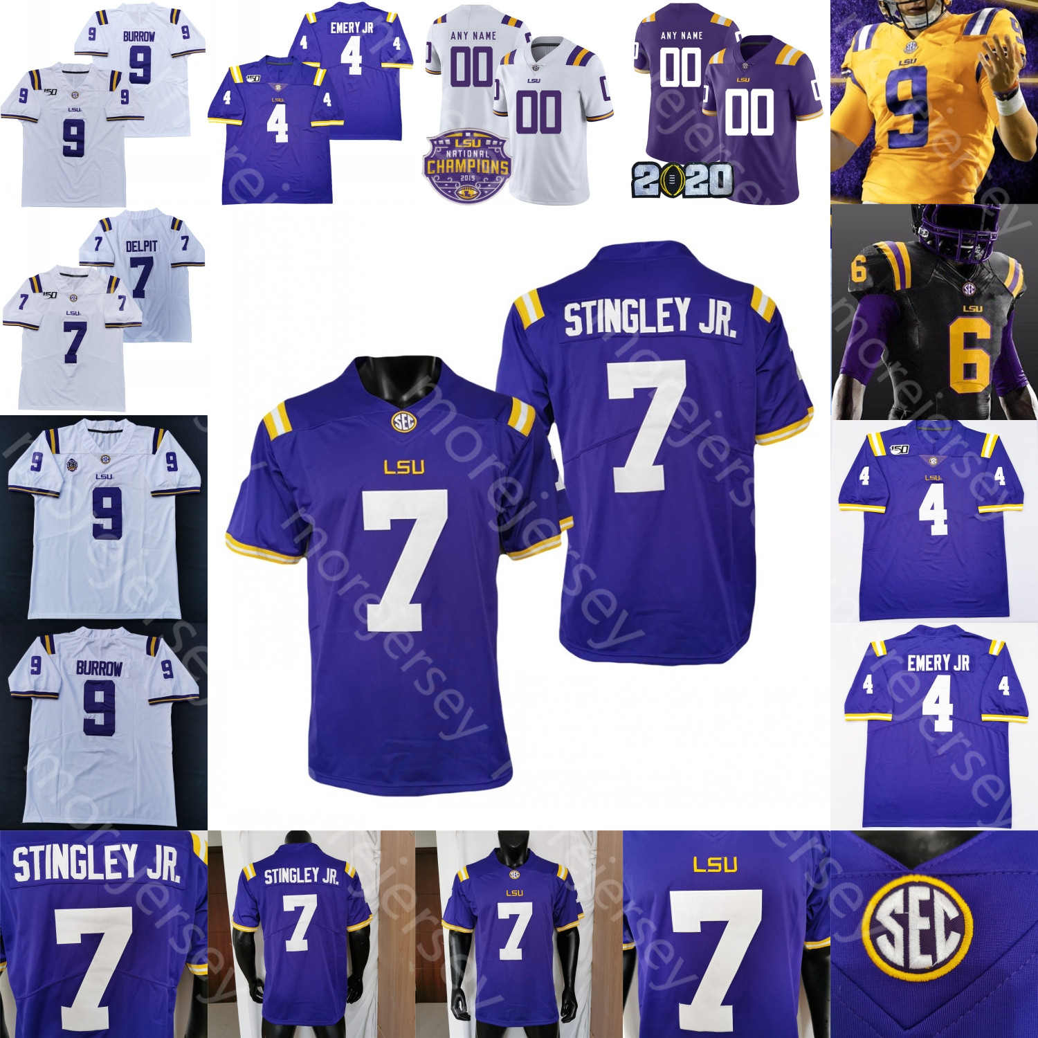 NCAA College Louisiana State LSU Tigers Football Jersey Derek Stingley Jr. Joe Burrow Burreaux Davis-Price Jenkins Max Johnson Kayshon Boutte Trey Palmer, White-champions patch
NCAA College Louisiana State LSU Tigers Football Jersey Derek Stingley Jr. Joe Burrow Burreaux Davis-Price Jenkins Max Johnson Kayshon Boutte Trey Palmer, White-champions patch