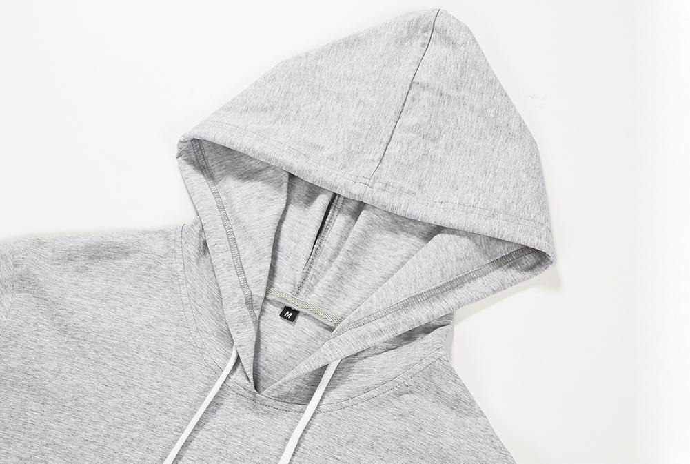 Men Casual Hoodie Solid Short Sleeve Summer Tops Mens Sweatshirt With Hood Cotton Soft High-quality Clothing Streetwear Men's Hoodies & Swea