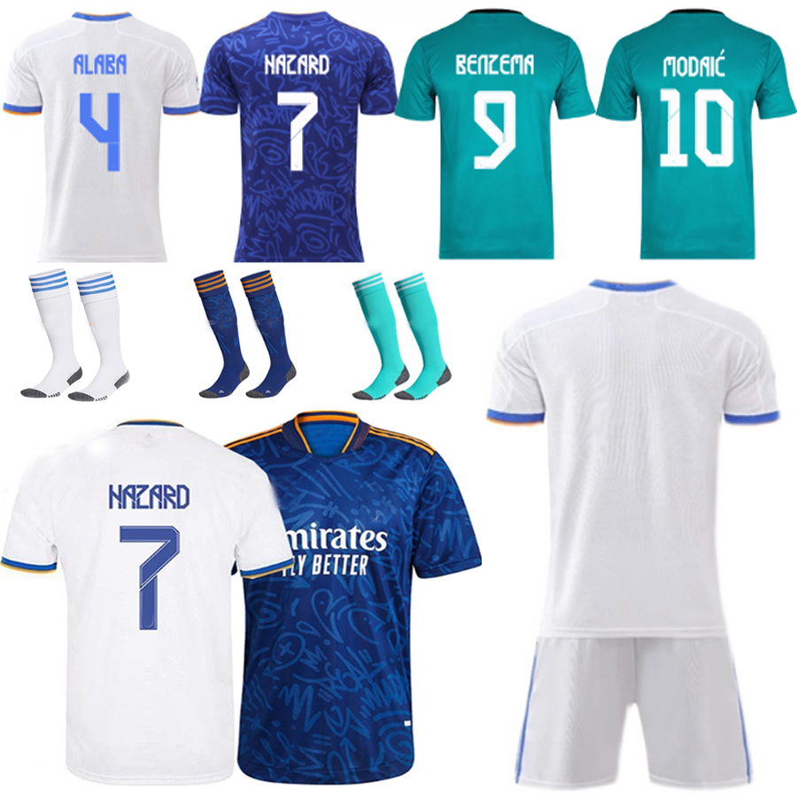 Football Jerseys Shirt 21 22 Soccer ALABA HAZARD BENZEMA MODRIC ASENSIO VINI JR Bale camiseta de futebol Maglia Di Calcio Home Men Kids kit, Black;blue
Football Jerseys Shirt 21 22 Soccer ALABA HAZARD BENZEMA MODRIC ASENSIO VINI JR Bale camiseta de futebol Maglia Di Calcio Home Men Kids kit, Black;blue