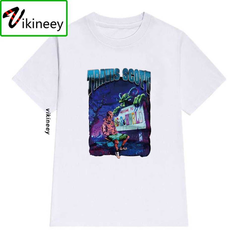 ASTROWORLD Mens T-shirt Astroworld T Shirt Top Hip Hop 100 Cotton Soft Camisa Hombre Tee Fashion 210629