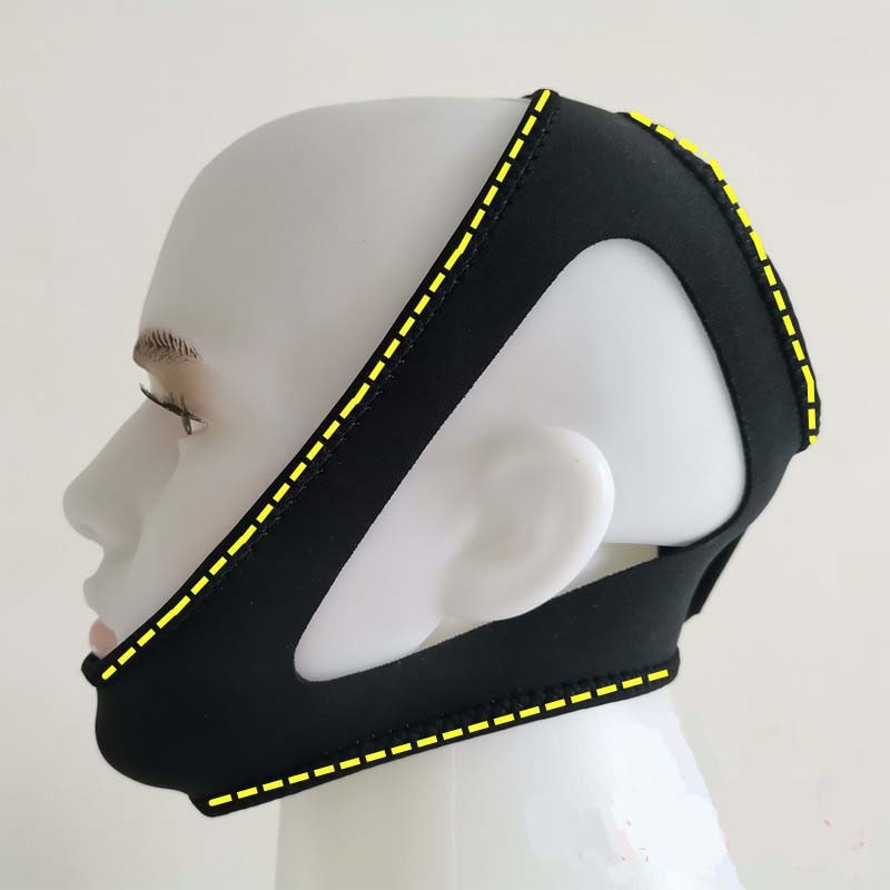 Soft Comfortable Neoprene Snoring Cessation Anti Snore Chin Strap Support Belt Anti-Apnea Jaw Band Solution Sleep Health Care Device