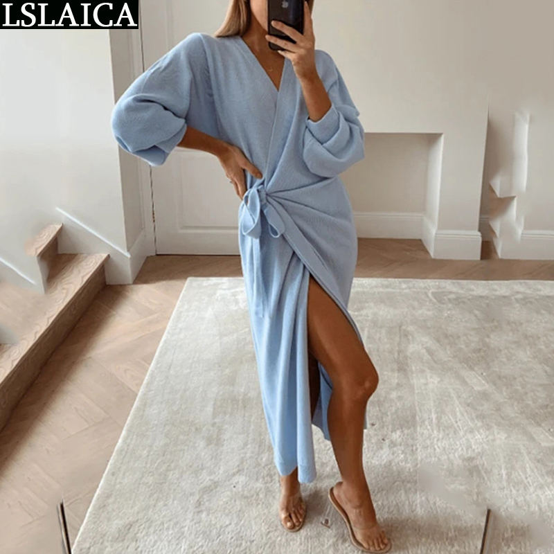 Sweater Women Cardigan Autumn Winter Long Sleeve V Neck Strappy Computer Knitted Mujer Casual Solid Ropa 210520