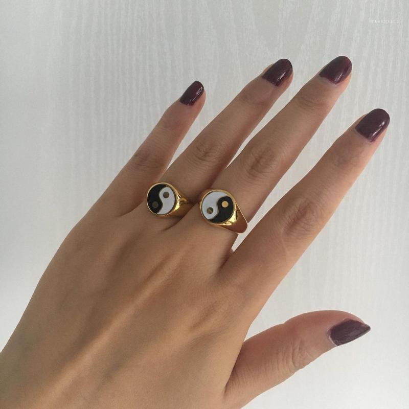 Wedding Rings INS Taiji Bagua Yin Yang Ring Waterproof Colorfast Jewelry 18K Gold Plated Stainless Steel Chunky Finger1
Wedding Rings INS Taiji Bagua Yin Yang Ring Waterproof Colorfast Jewelry 18K Gold Plated Stainless Steel Chunky Finger1